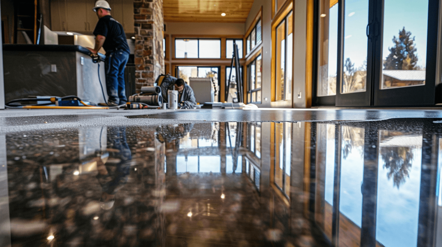 polished concrete basement floor Denver Colorado